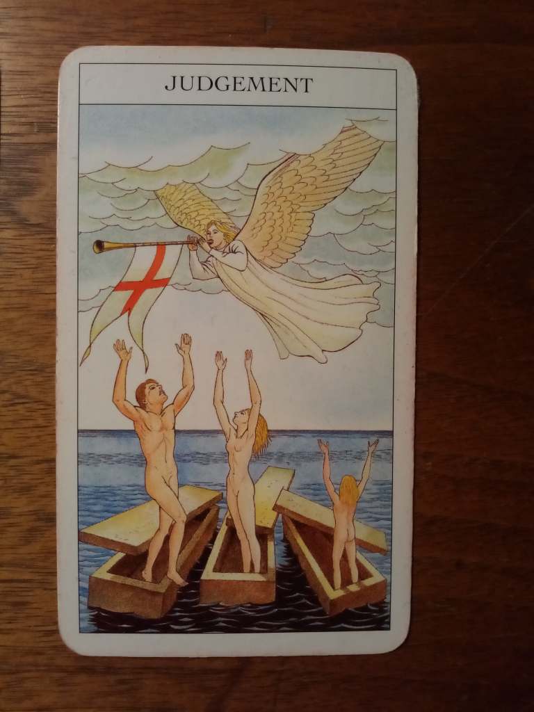 A tarot card, Judgement.