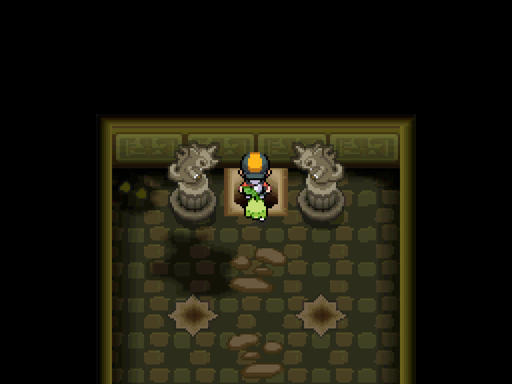 Stepping into the hole in the floor.