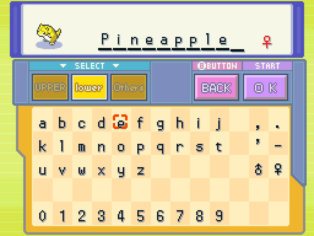 Naming Sandshrew: Pineapple
