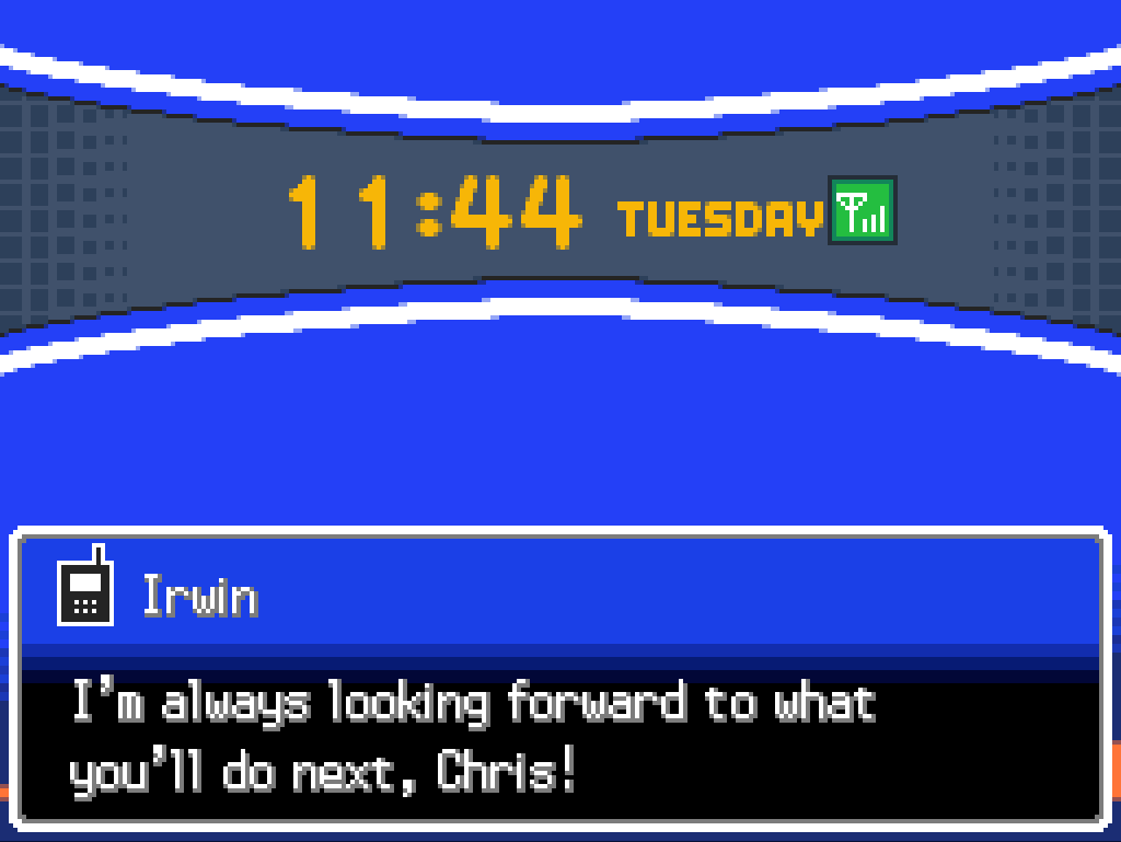 Call from Irwin: I'm always looking forward to what you'll do next, Chris!