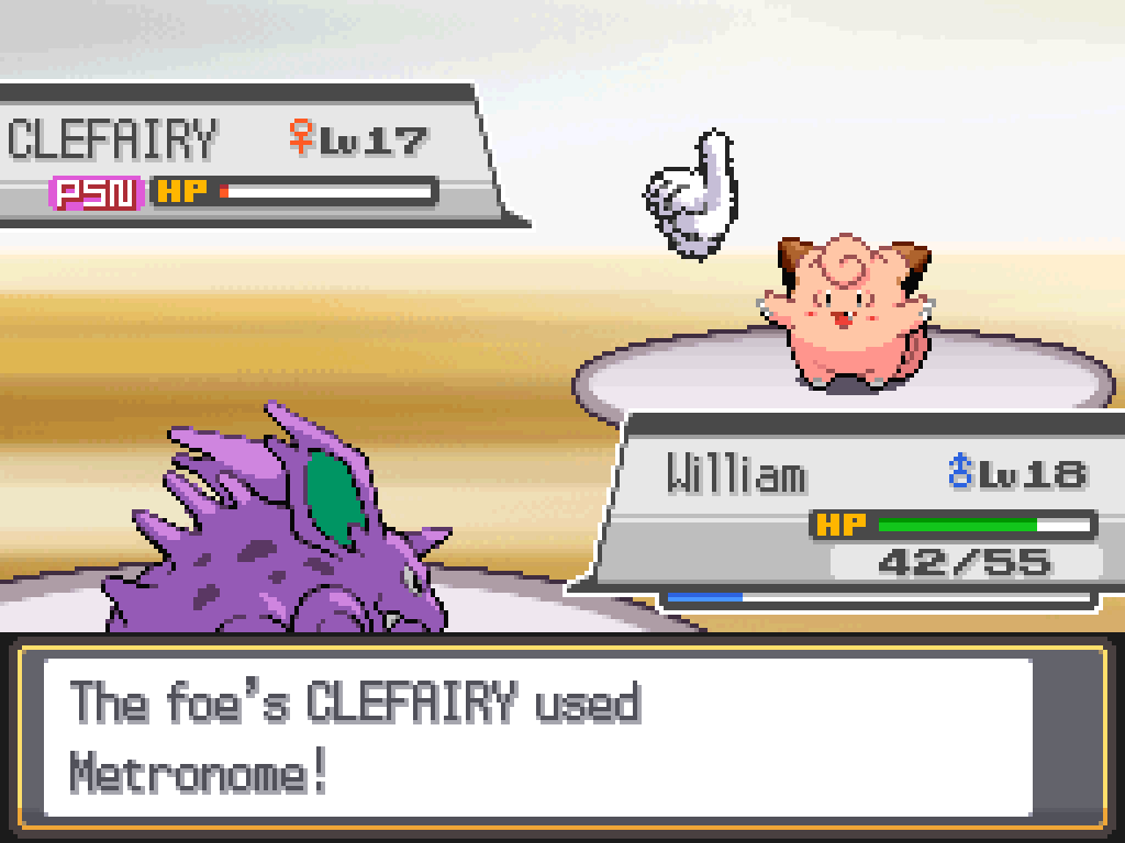 The foe's Clefairy used Metronome!