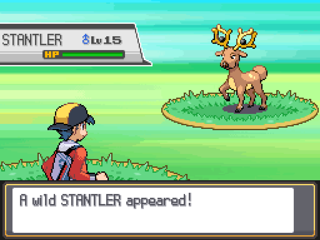 A wild Stantler appeared! Male, level 15