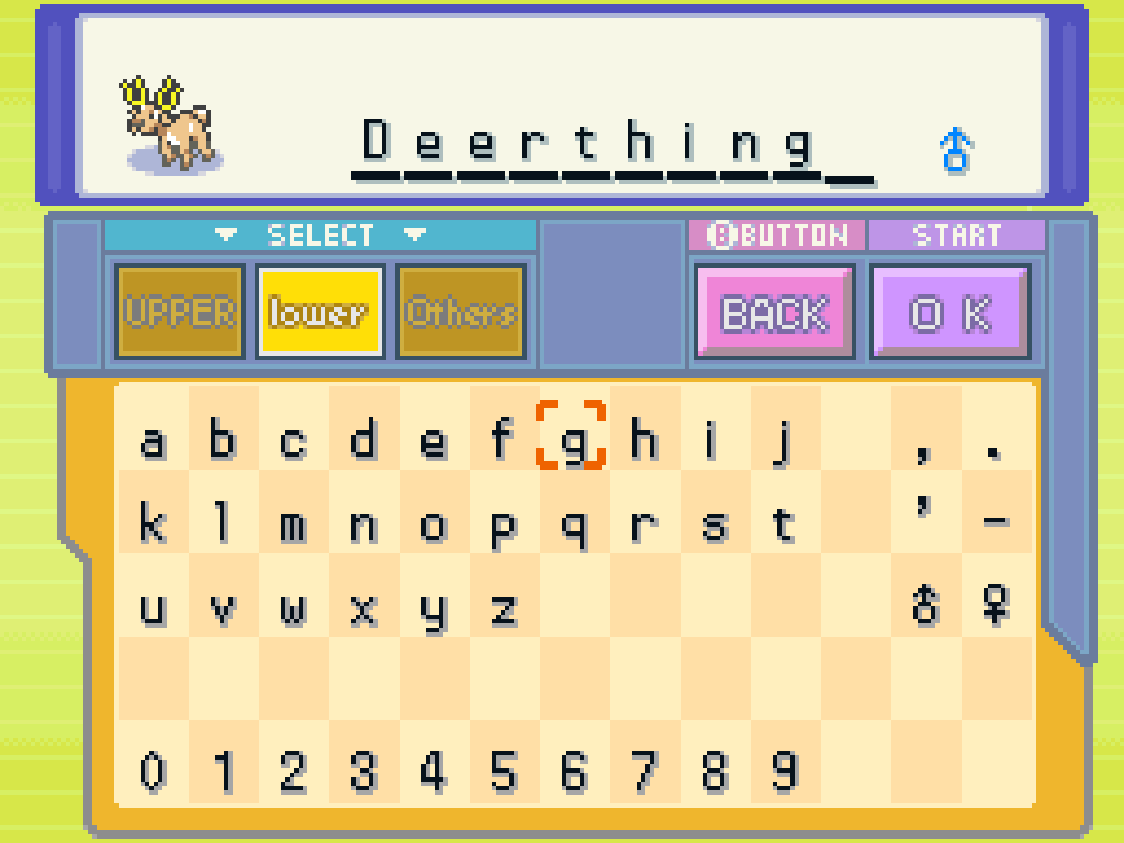 Naming Stantler: Deerthing