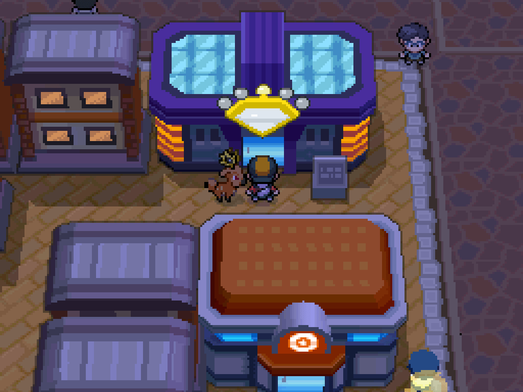 Turning back and facing the Game Corner door.