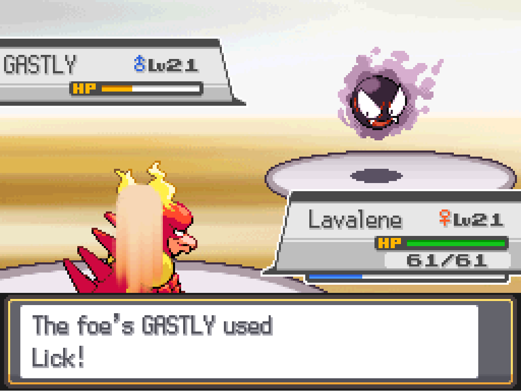 The Foe's Gastly used Lick!