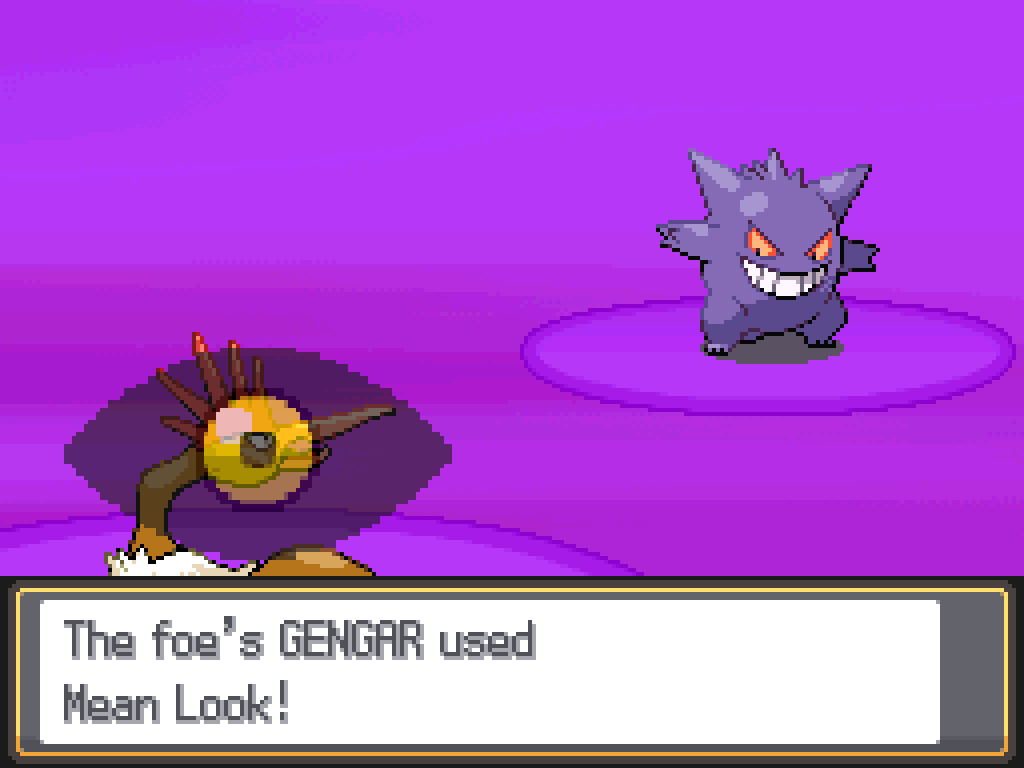 The foe's Gengar used Mean Look!