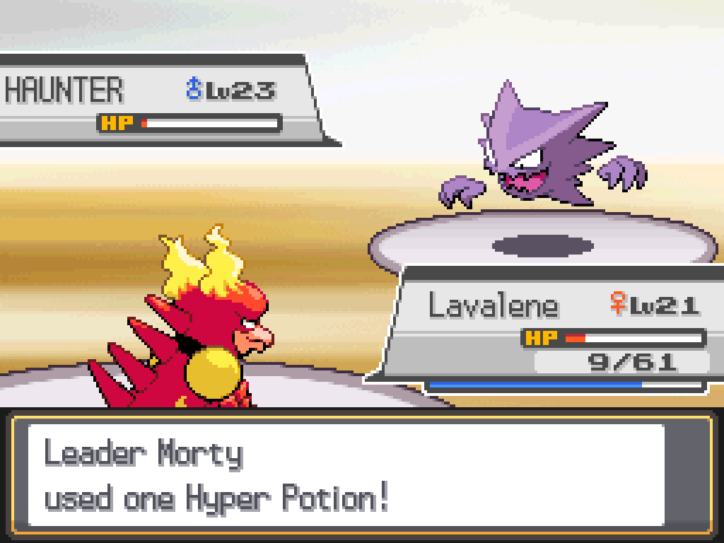 Leader Morty used one Hyper Potion!