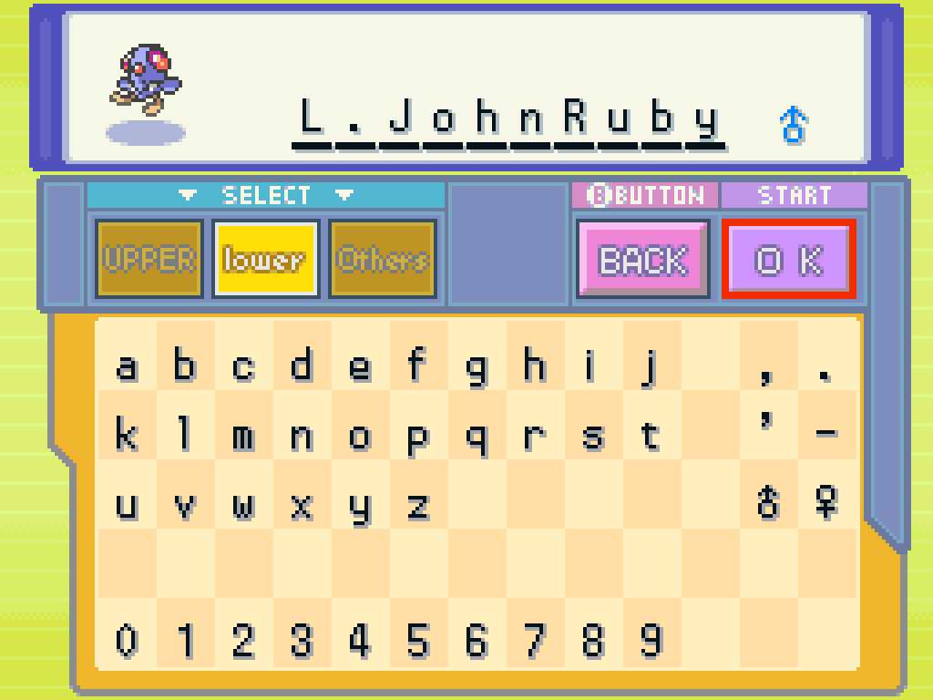 Naming Tentacool: L.JohnRuby