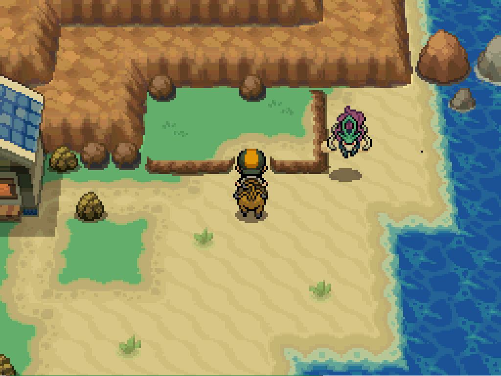 Suicune springs up and runs away.