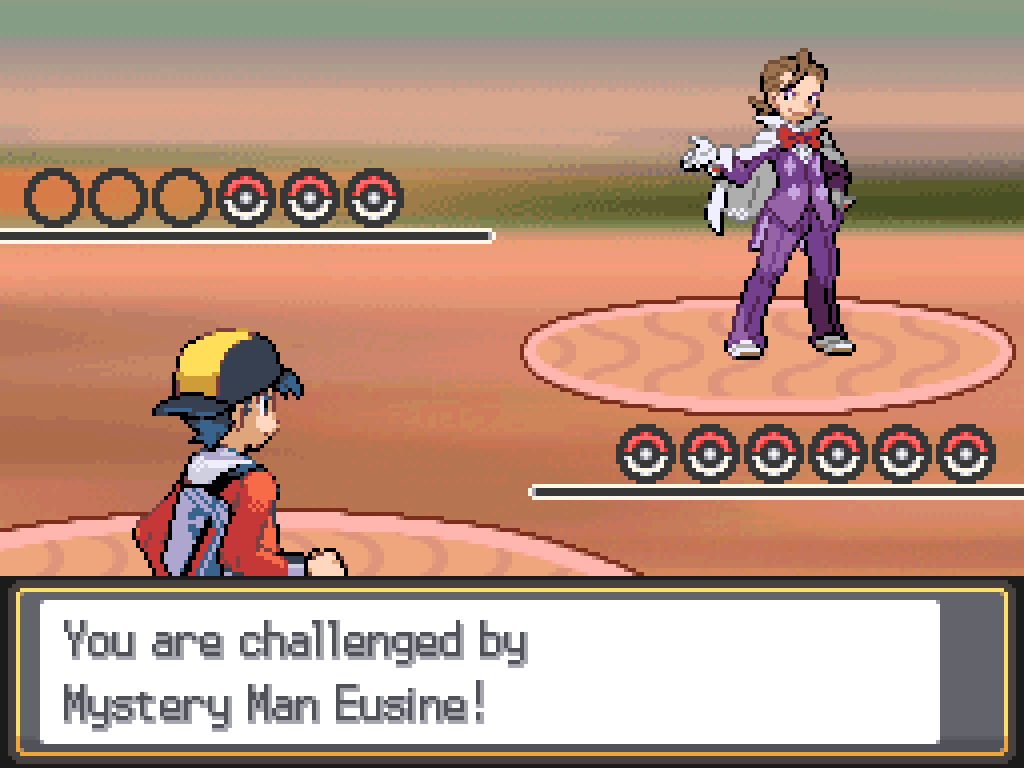 You are challenged by Mystery Man Eusine!