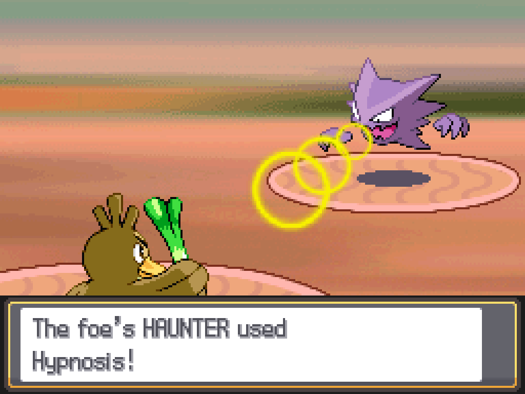 The foe's Haunter used Hypnosis!