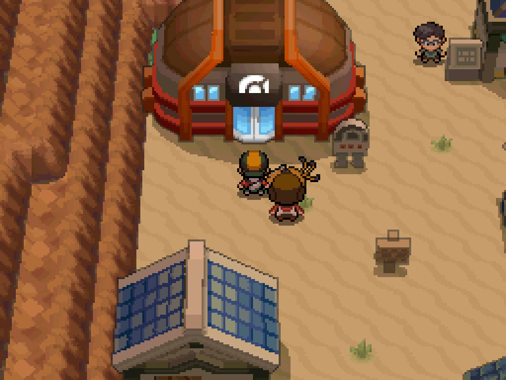 Outside the Cianwood Gym.