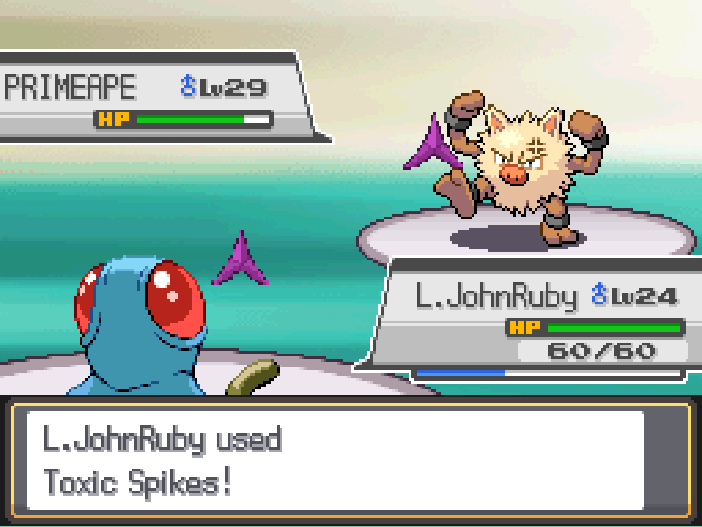 L.JohnRuby used Toxic Spikes!