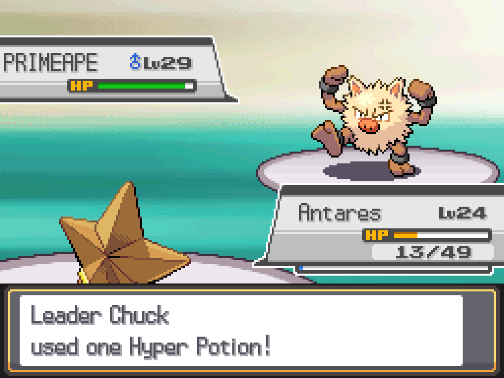 Leader Chuck used one Hyper Potion!