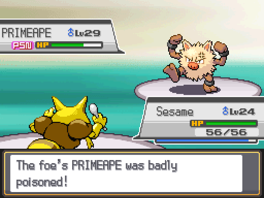 The foe's Primeape was badly poisoned!