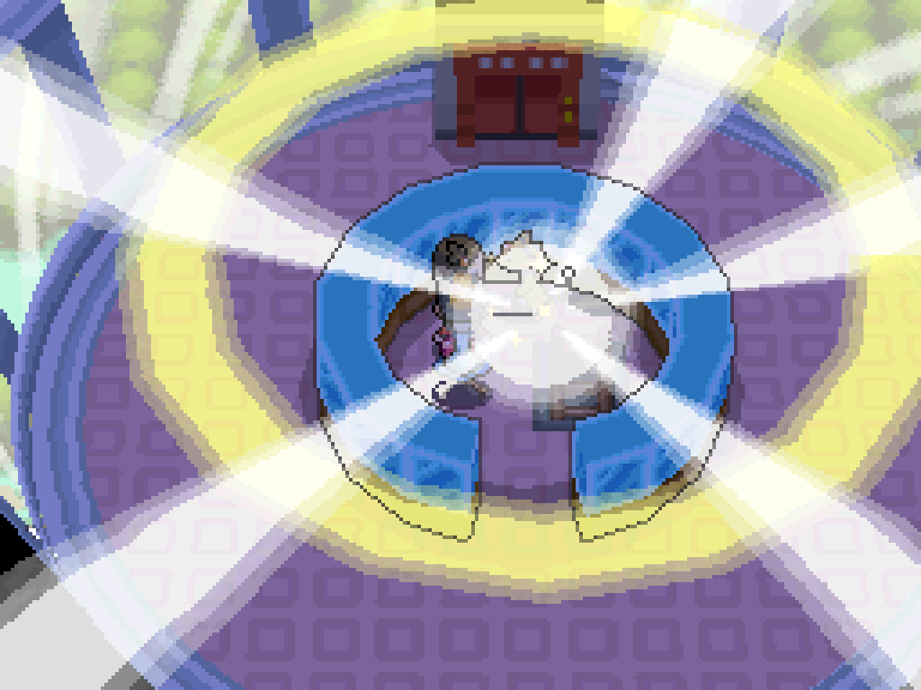 Ampharos begins to glow and fill the room with light.