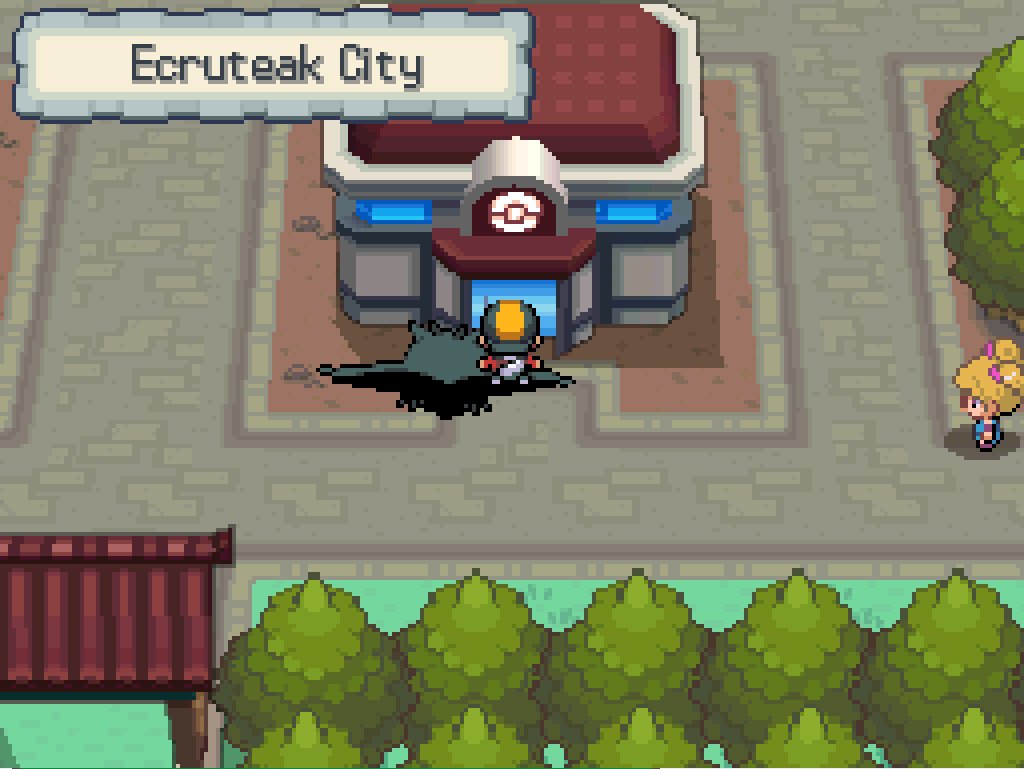 Landing in Ecruteak City.