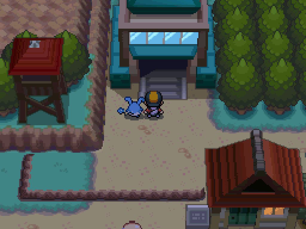 Outside a gatehouse on the north side of Mahogany Town.