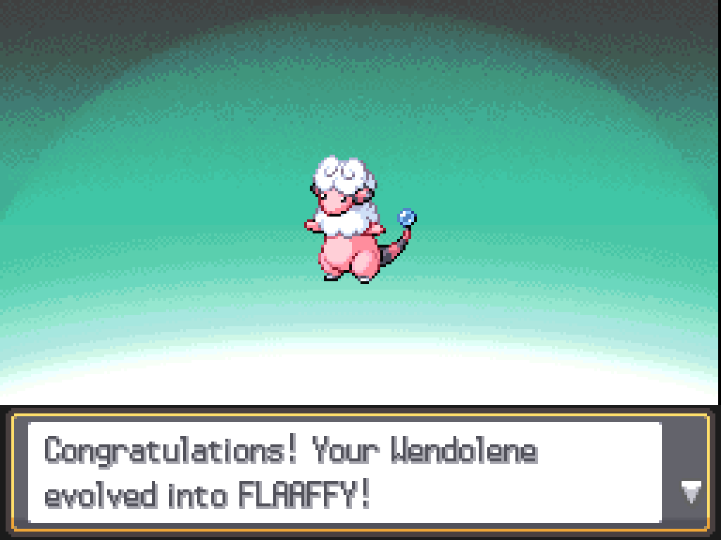 Congratulations! Your Wendolene evolved into Flaaffy!