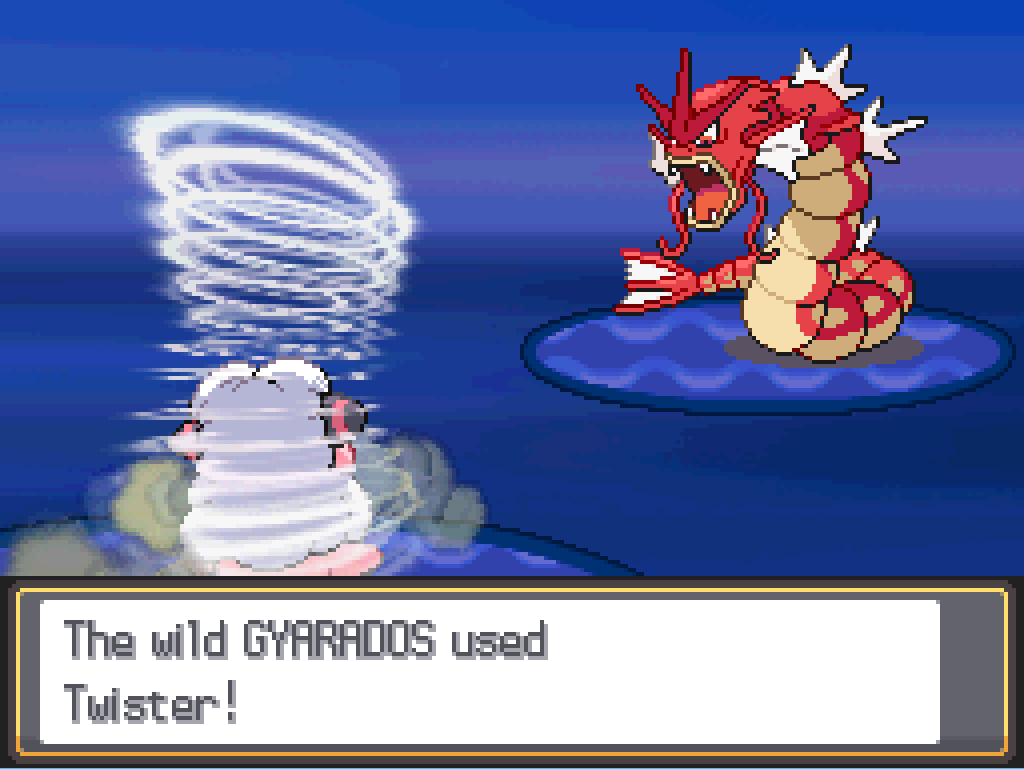 The wild Gyarados used Twister!